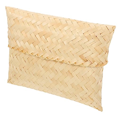 Hemoton Bamboo Food Basket 3pcs Bamboo Pillow Gift Box Home Storage Baskets Hand Decor Thai Sticky Rice Bread Serving Basket Woven Serving Basket Woven Storage Basket Sundries Container