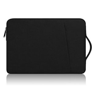 laptop sleeve case for 2023 macbook air 15.3 inches a2941 m2 chip canvas handbag portable package pouch carrying travel with stainless steel zipper polyester accessories (black)