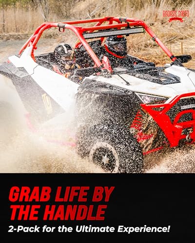 UTV Grab Handles Roll Bar Grab Handles. RZR Passenger Grab Handle 2 Pack Roll Cage Handle Fits Polaris Ranger, Mule, Teryx, CFMoto, Yamaha, Honda Pioneer, Can Am SxS UTV Accessories Red Paracord