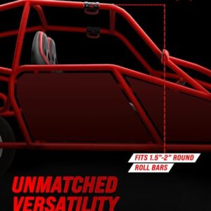 UTV Grab Handles Roll Bar Grab Handles. RZR Passenger Grab Handle 2 Pack Roll Cage Handle Fits Polaris Ranger, Mule, Teryx, CFMoto, Yamaha, Honda Pioneer, Can Am SxS UTV Accessories Red Paracord