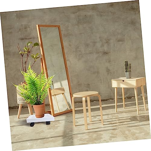 DOITOOL 1pc Square Tray Shelf Braces Plant Stand with Wheels Succulent Plants Flower Pot Wheels Plant Pallet Caddy Plant Dolly Plant Pot Tray Plant Pots Holder Tray Flowerpot Tray Wheeled