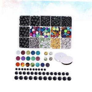 KONTONTY 1 Set 600pcs Natural Beads Gemstones Loose Beads Round Loose Gemstone Beads for Bracelets Small Colored Beads Kids diffusers for Essential Oils Charm Gemstone Beads Child