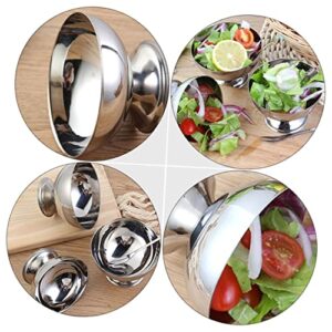 Alipis 2 Pcs Stainless Steel Dessert Cup Small Storage Shelf Glass Trifle Bowl Fruit Snack Molds Stainless Steel Ice Cream Cups Dessert Dish Sundae Bowls Dessert Bowl Salad Cup Candy Cup