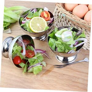 Alipis 2 Pcs Stainless Steel Dessert Cup Small Storage Shelf Glass Trifle Bowl Fruit Snack Molds Stainless Steel Ice Cream Cups Dessert Dish Sundae Bowls Dessert Bowl Salad Cup Candy Cup