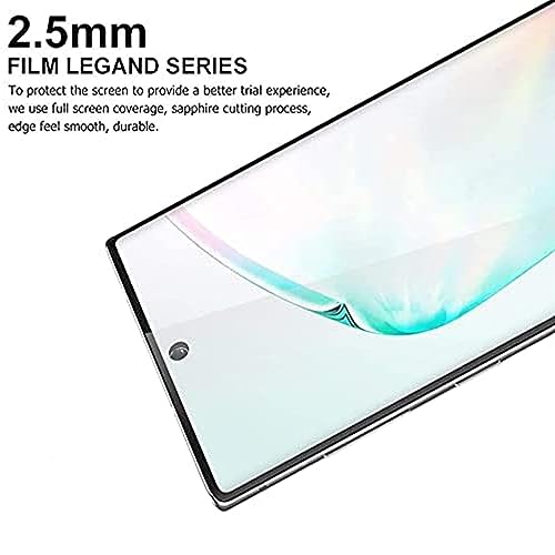 BANDQ 3 Pack for Samsung Galaxy Note 10 Plus Screen Protector, 1 Pack Camera Lens Protector, 9H Scratch-Resistant HD Clear Tempered Glass Screen Protector Galaxy Note 10+ Plus Screen Protecto