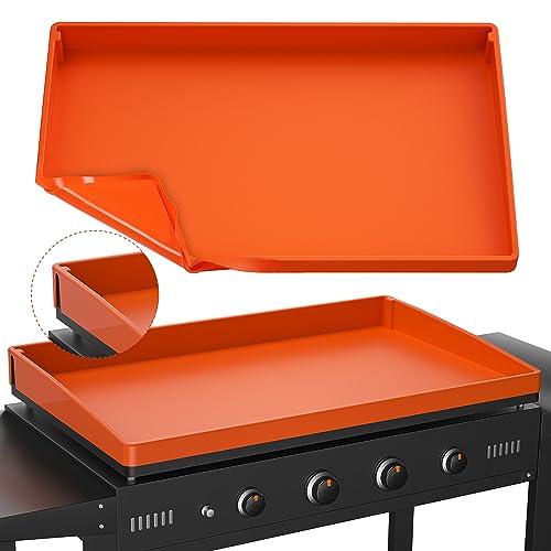 36" Silicone Griddle Mat, Upgrade Full-edge Griddle Top Covers for Blackstone 36 Inch, All Season Cooking Protective Cover, Protect Griddle from Rodents, Insects, Debris and Rust (Orange)