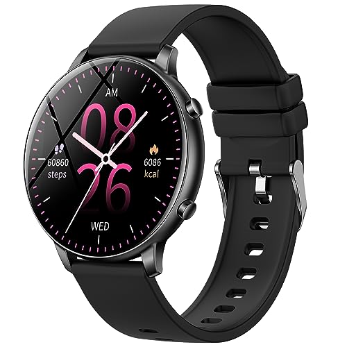 Smart Watches for Women (Answer/Make Call) Fitness Activity Tracker with Heart Rate/Blood Oxygen/Sleep/Menstrual Cycles/Calorie Monitor Play Music Sports Smartwatch for iPhone Samsung Android Phones