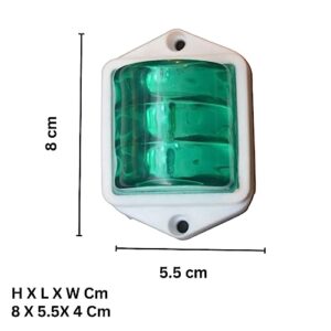 10Pc Trailer RV Marker LED Light Clearance Light Green, 2x2 Inch LED Bubble 24V Side Marker Light for Trucks - Universal Side Marker Light