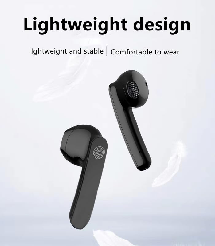 Wireless Earbuds, Bluetooth Headphones with Microphone, IPX7 Waterproof, 35H Playtime, High-Fidelity Stereo Earphones,with Wireless Charging Case, for iOS/Android,Running/Fitness/Work - Black