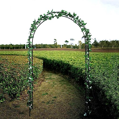 Heavy Duty Garden Arch Large Climbing Plants Support Trellis Pergola Arbour Metal Rose Arches Archway, Anti-Rust Tubular Trellis Arbor, Wedding Arch Flowers Stand,120x220x40CM