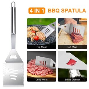 Griddle Accessories for Blackstone Grill Accessories 22pcs Stainless Steel Barbecue Tools Kit with Burger Smasher Spatula Basting Cover Carry Bag for Camping,Flat Top Camp Chef Utensil