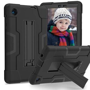 tcl tab 8 le case for kids 9137w,yldzsh for tcl tab 8 wifi tablet case 9132x soft silicone hard back hybrid case for tcl tab 8 tablet (black)