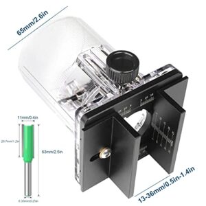 FUYGRCJ- Compact Router Bracket Wood Palm Router Tool Base Hand Trimmer Woodworking Jointer Cutting Palmming Base Electric Trimming Bracket for Slotting Trimming Carving 65mm Trimming Machine