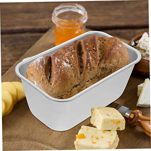 DOITOOL 2pcs Toast Bread Box Broiler Pan for Oven Cupcake Cheese Cakes Bread Baking Tray Aluminum Bread Pan Non Stick Loaf Bread Baking Molds Loaf Pans Toast Pans Silver Kitchen Supplies