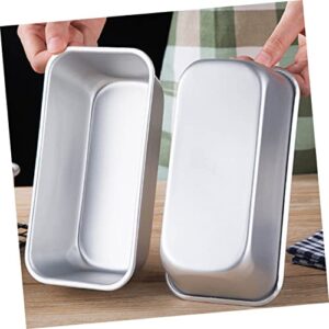 DOITOOL 2pcs Toast Bread Box Broiler Pan for Oven Cupcake Cheese Cakes Bread Baking Tray Aluminum Bread Pan Non Stick Loaf Bread Baking Molds Loaf Pans Toast Pans Silver Kitchen Supplies