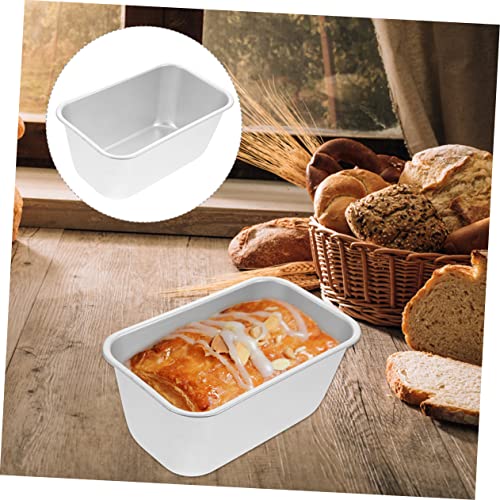 DOITOOL 2pcs Toast Bread Box Broiler Pan for Oven Cupcake Cheese Cakes Bread Baking Tray Aluminum Bread Pan Non Stick Loaf Bread Baking Molds Loaf Pans Toast Pans Silver Kitchen Supplies