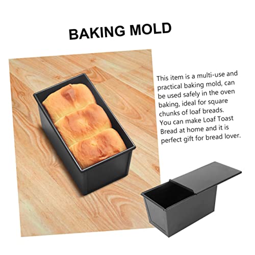 SHOWERORO 2pcs Toast Box Mini Cake Mold Wedding Cake Plates Mini Cupcake Pan Loaf Pan Bread Loaf Baker Bread Baking Tray Kitchen Supplies Baking Supplies Baking Bread Molds Cast Iron Square