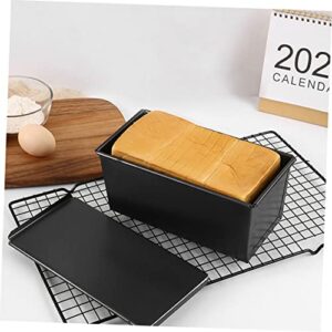 SHOWERORO 2pcs Toast Box Mini Cake Mold Wedding Cake Plates Mini Cupcake Pan Loaf Pan Bread Loaf Baker Bread Baking Tray Kitchen Supplies Baking Supplies Baking Bread Molds Cast Iron Square