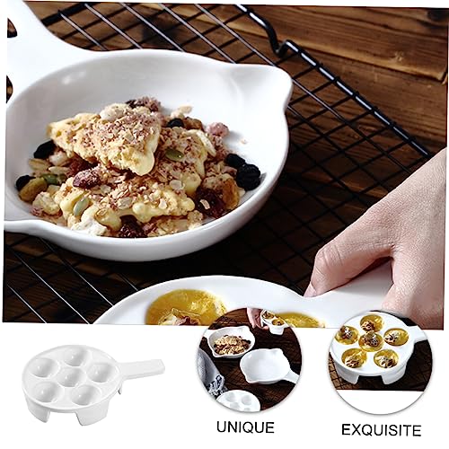 Cabilock 1pc Baked Snails Mini Saucepan French Bread Baking Pan Stainless Steel Tray Ceramic Bakeware Set Maker Ceramic Bread Loaf Pan Kitchen Supply Serving Plate Kitchen Gadget White Brie