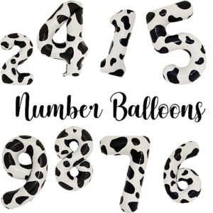 40 Inch Cow Print Balloon Large Number 3 Balloon for Cowgirl 30th Birthday Decorations Cow Print Party Supplies Cowprint Balloons (Number 3)