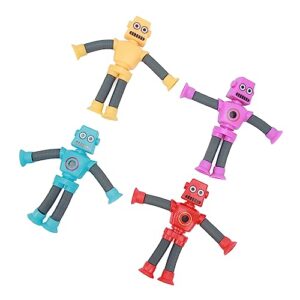 AMONIDA Robot Puzzle Toy with Stretch Tube, Telescopic Suction Cup Robot Toy Flexible for Home