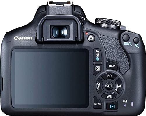 Canon EOS 2000D DSLR (Rebel T7) w/ 18-55mm Zoom Lens Kit + 64GB Memory, 420-800mm Super Zoom Lens, Wide Angle Lens, Telephoto Lens, 3PC Filter Kit, Photo Backpack, Tripod + More (34PC Bundle)