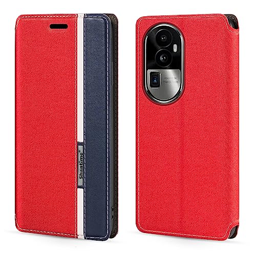 Shantime for Oppo Reno 10 Pro Plus 5G Case, Fashion Multicolor Magnetic Closure Leather Flip Case Cover with Card Holder for Oppo Reno 10 Pro+ (6.74”)