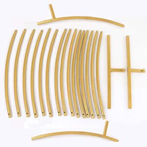 6.6FT Gold Metal Round Arch Backdrop Stand- Cicle Backdrop Stand Balloon Arch Frame for Baby Shower, Wedding Arch Stand for Ceremoney, Round Arch Ring Backdrop Stand for Party Decoration