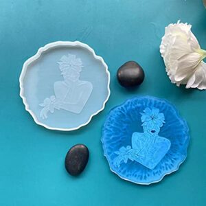 DIY Crystal Human Body Tea Tray Mold Body-Shaped Epoxy Resin Mold Suitable for Home Decoration Table Wine Tray Silicone Mold Jewelry Tray Making