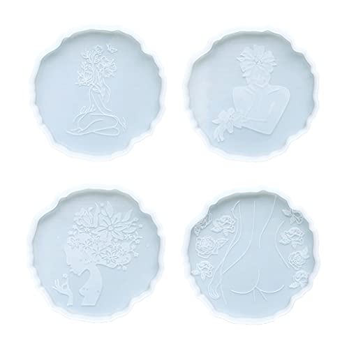 DIY Crystal Human Body Tea Tray Mold Body-Shaped Epoxy Resin Mold Suitable for Home Decoration Table Wine Tray Silicone Mold Jewelry Tray Making