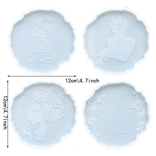 DIY Crystal Human Body Tea Tray Mold Body-Shaped Epoxy Resin Mold Suitable for Home Decoration Table Wine Tray Silicone Mold Jewelry Tray Making