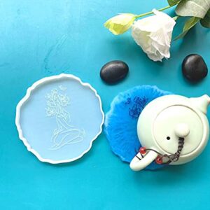 DIY Crystal Human Body Tea Tray Mold Body-Shaped Epoxy Resin Mold Suitable for Home Decoration Table Wine Tray Silicone Mold Jewelry Tray Making