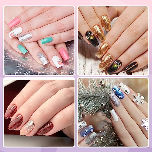 Acrylic Nail Kit, Nail Kit Set, Professional Nail Beginner Kit, 12 Glitter Acrylic Powder, Nail Art Tip, DIY Tool, Nail Supplie, Everything Acrylic Nail Brush Nail Art Supplie, Nail Tip for Beginner