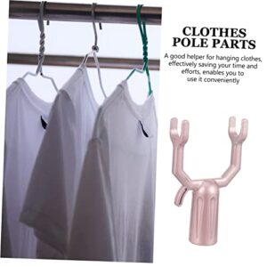 CRILSTYLEO 3pcs Clothes Rail Fork Closet Hangers for Clothes Decked Accessories Tool Hangers Garment Hook Pole Heads Clothes Pole Accessories Clothes Pole Replacement Forks Drying Pole Head