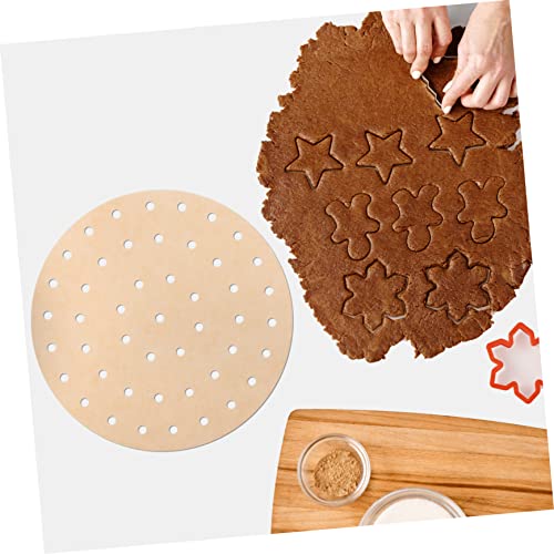 KJHBV 200 Sheets Disposable Baking Pans Disposable Underpads Para Air Fryer Air Fryer Parchment Paper Oven Baking Liner Perforated Fryer Sheet Air Fryer Sheets Liner Baking Tray