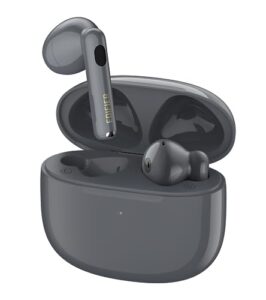 edifier w320tn adaptive active noise cancelling earbuds, ldac & hi-res audio wireless, 6 microphones ai call noise cancellation, in-ear detection, app control, fast charge, ip54, bluetooth 5.3 - gray