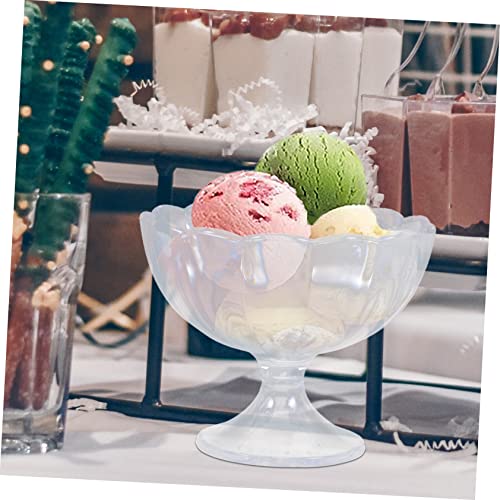 FELTECHELECTR 2pcs Dessert Goblet Glass Dessert Cups Mini Dessert Cup Glass Trifle Bowl Sundae Cup Glass Pudding Cup Footed Dessert Cup Ice Cream Footed Cup Dessert Bowl Dessert Server