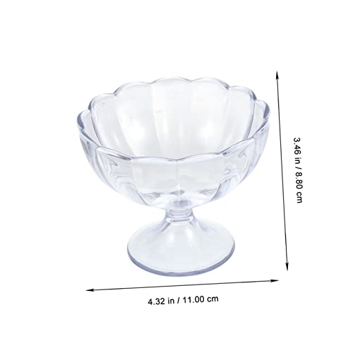 FELTECHELECTR 2pcs Dessert Goblet Glass Dessert Cups Mini Dessert Cup Glass Trifle Bowl Sundae Cup Glass Pudding Cup Footed Dessert Cup Ice Cream Footed Cup Dessert Bowl Dessert Server