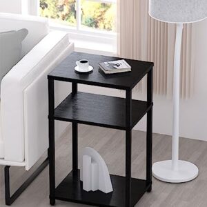 MINOSYS End Table Nightstand Bedside Table, Night Stand Accent Table for Couch, Living Room, Bedroom, Black, Easy Assembly.