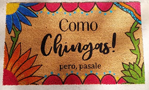 Bathroom Doormat Como Chingas! Pero pasale - Funny Spanish Doormat，Doormat Kitchen Door Mat Bedroom Carpet Porch Rugs 16 * 24in