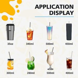 Replacement Straws for 40 oz and 30 oz Stanley Cups, 8 Pieces of 12.2×0.39 inch Transparent Stanley Cup Straws with Straw Brush, Reusable and Compatible with Stanley Cup Accessories.(Two Colors)