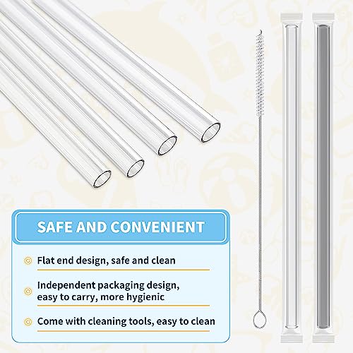 Replacement Straws for 40 oz and 30 oz Stanley Cups, 8 Pieces of 12.2×0.39 inch Transparent Stanley Cup Straws with Straw Brush, Reusable and Compatible with Stanley Cup Accessories.(Two Colors)