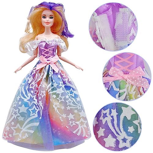 5 Sets Doll Clothes Handmade Doll Dress for 11.5 Inch Doll Wedding Party Dresses Gown Outfit Costume Suit for 11.5 inch Dolls Random Styles