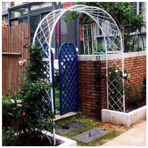 garden arbor arch,metal garden archway trellis,garden arch for climbing plants,roses,indoor/outdoor,great for backyard,lawn,patio,courtyard,wedding decorations arched frame (color : green, size : 22