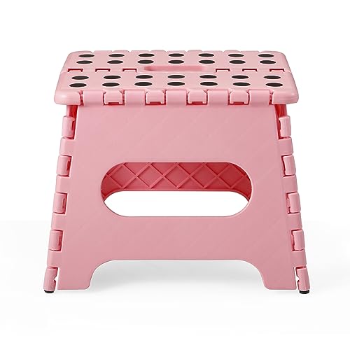 PandaEar Small Folding Step Stool for Kids, 7.5 Inch Mini Collapsible Foldable Step Stool, Portable Stepping Stool, Study Plastic Foot Stool, Kids Stool for Bathroom Kitchen, Bedroom