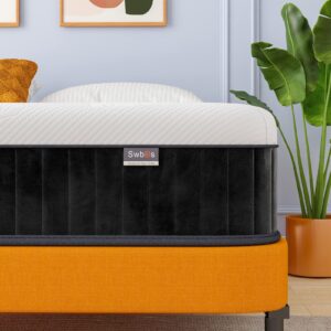 swbvs mattress queen size, 12 inch memory foam firm queen mattress size with hybrid queen bed mattress in a box pressure relief & supportive queen size mattress