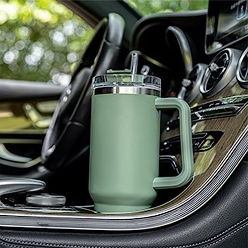 Tumblers 40 oz Stainless Steel Vacuum Drinking Tumbler with Handle Lid and Straw,Insulated Travel Coffee Mug Spill Proof Double Wall Metal Tumbler Cup for Water, Iced Tea or Coffee, Smoothie(Black)