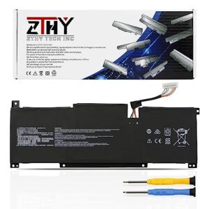 zthy bty-m491 laptop battery replacement for msi modern 15 a10m a10m-028de a10ras a10ras-076fr a10rb a10rb-041tw a10rd a11m a11sb a4m a4mw summit b15 a11m stealth 15m 11.4v 52.4wh (white connector)