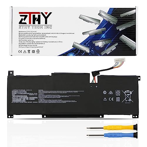 ZTHY BTY-M491 Laptop Battery Replacement for MSI Modern 15 A10M A10M-028DE A10RAS A10RAS-076FR A10RB A10RB-041TW A10RD A11M A11SB A4M A4MW Summit B15 A11M Stealth 15M 11.4V 52.4Wh (White Connector)