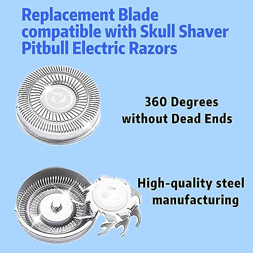 8 PCS Shaver Head Replacement Blade compatible with Skull Shaver Pitbull Electric Razors Replacement Blades for Mens Shaver